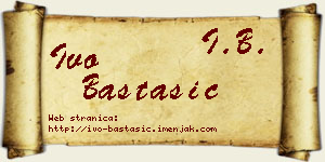 Ivo Bastašić vizit kartica